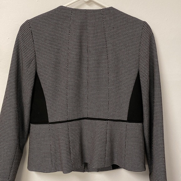 Talbots Petites Blazer Women’s Black and White Tweed Zip up Size 2P ‎ Business - Picture 5 of 10